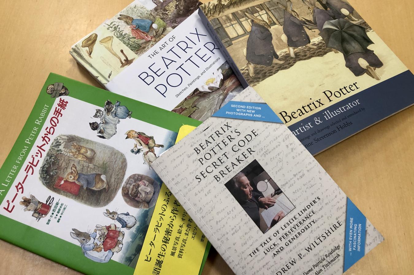 Assortment of reference books about Beatrix Potter
